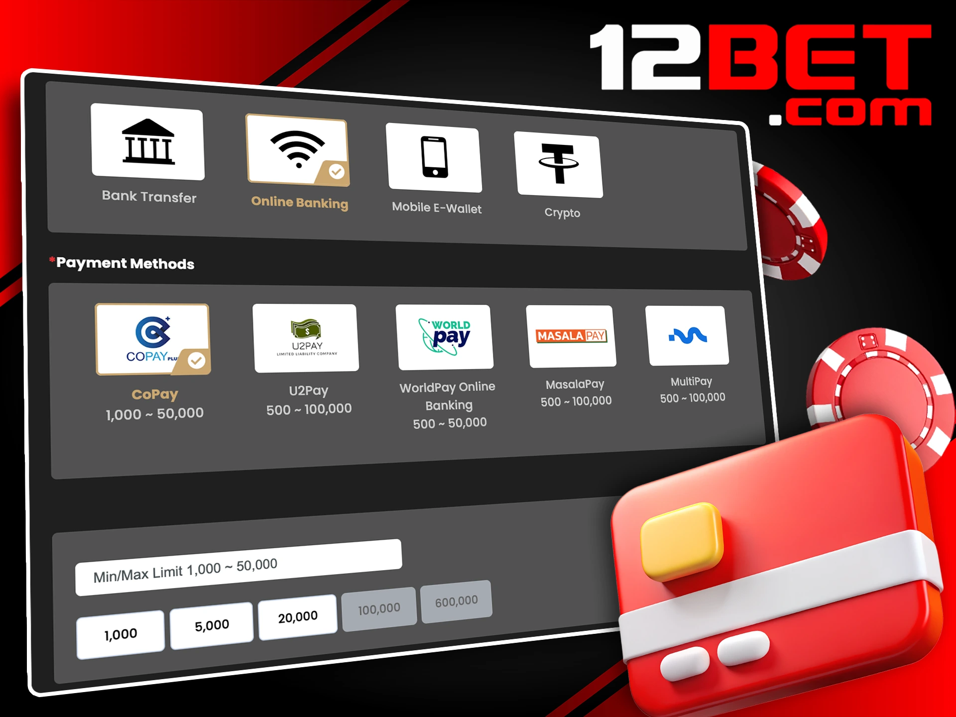 Find out how to get your winnings to your wallet from 12Bet.